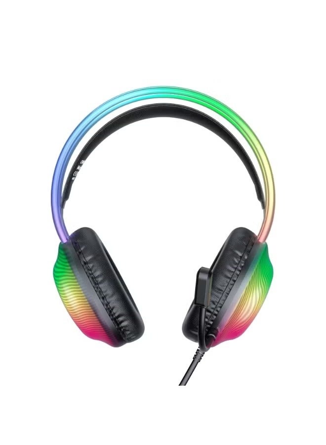 onikuma X29 RGB USB Wired Gaming Headset with 7.1 Surround Sound and Noise Cancelling Microphone, 50mm Stereo Drivers, Adjustable Headband and Comfortable Over-Ear Design for PC and Gaming Consoles - Image 2